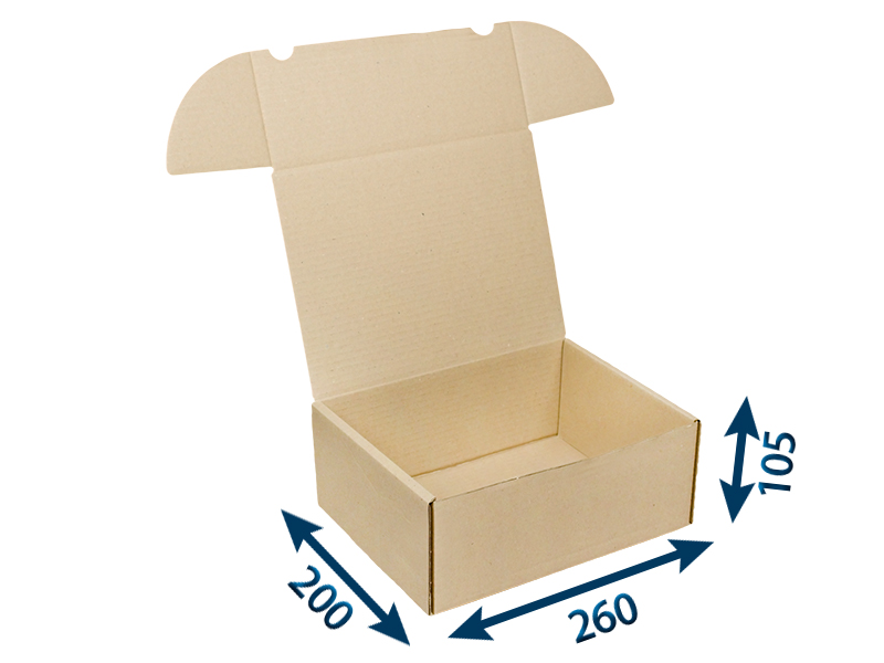 Krabice poštovní hnědá 260x200x105 3VVL