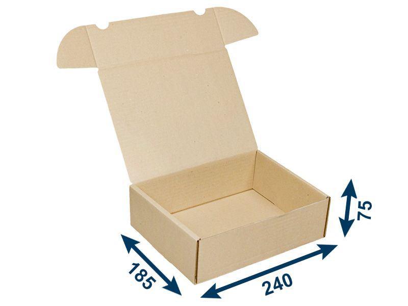 Krabice poštovní hnědá 240x185x75 3VVL