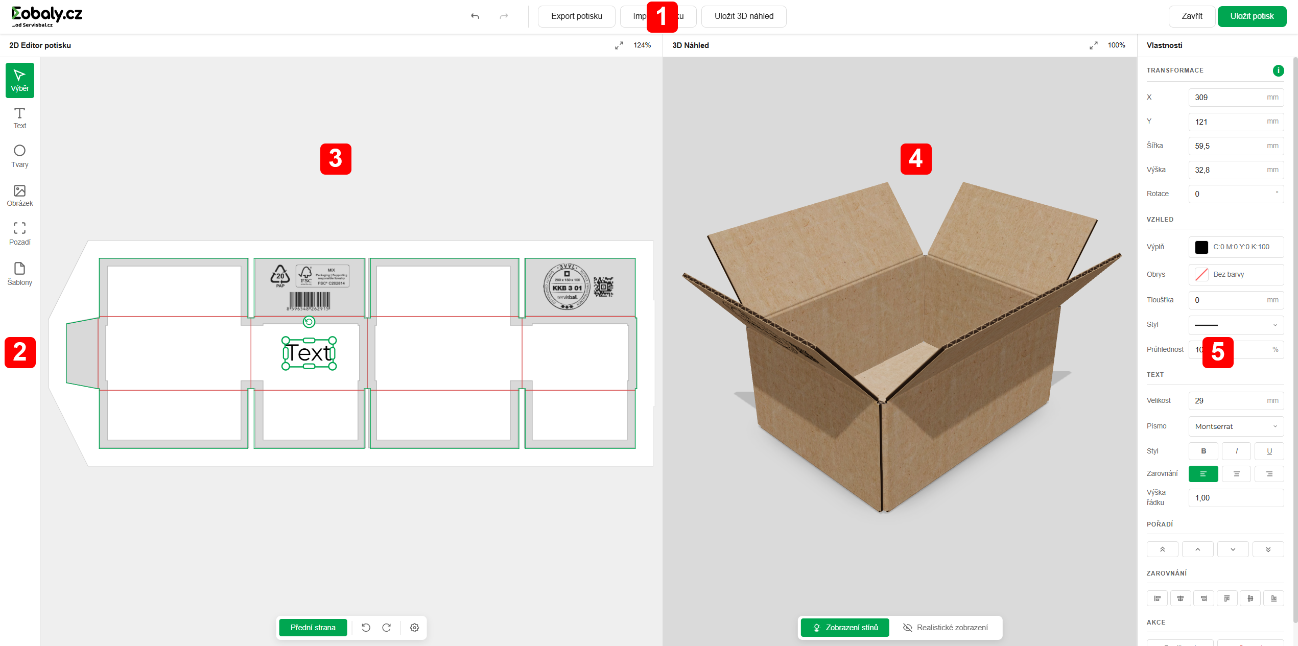Rozhraní W2P Editoru